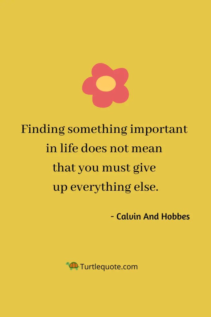 Calvin and Hobbes Life Lesson Quotes