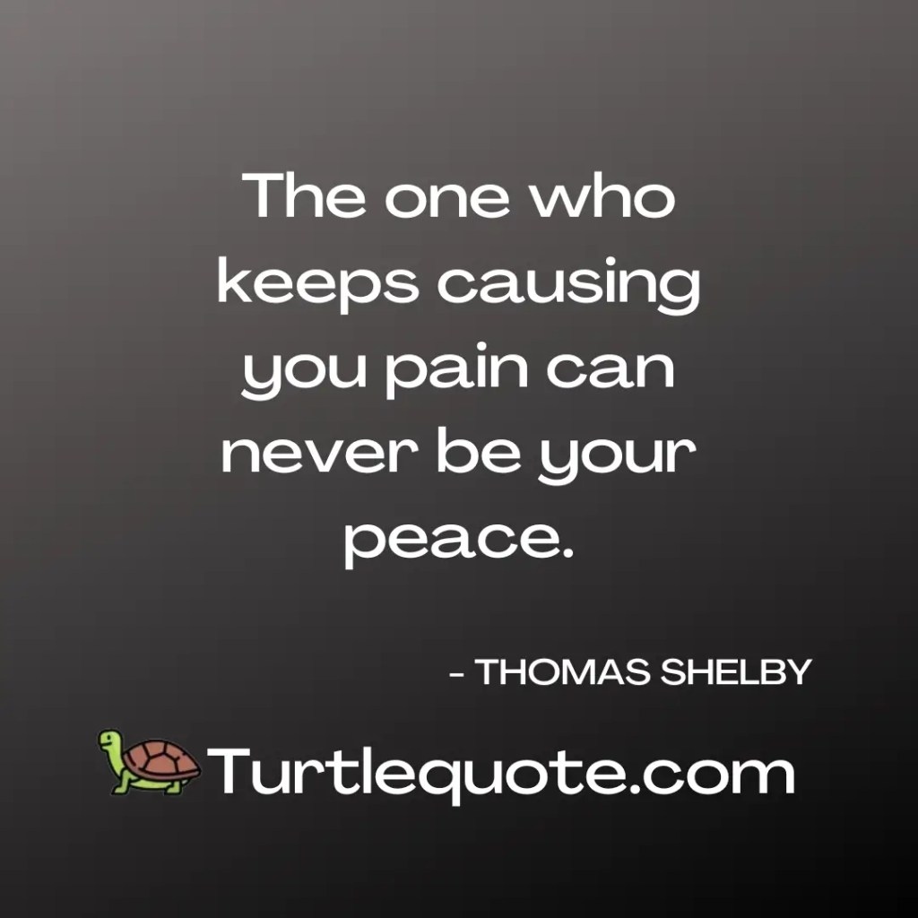 The one who keeps causing you pain can never be your peace.