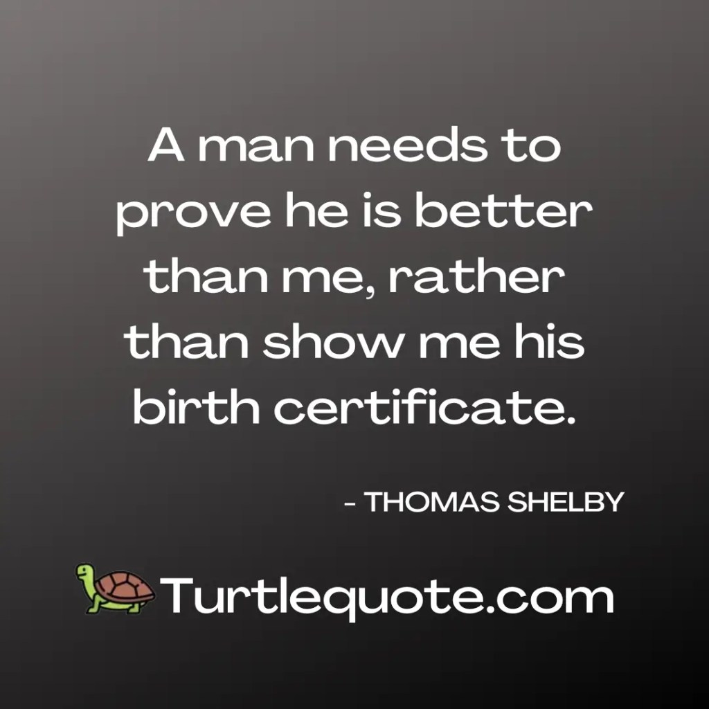 A man needs to prove he is better than me, rather than show me his birth certificate.
