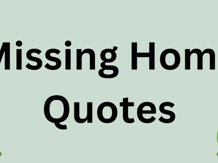 We Love Our Homes: The Best 70 Missing Home Quotes