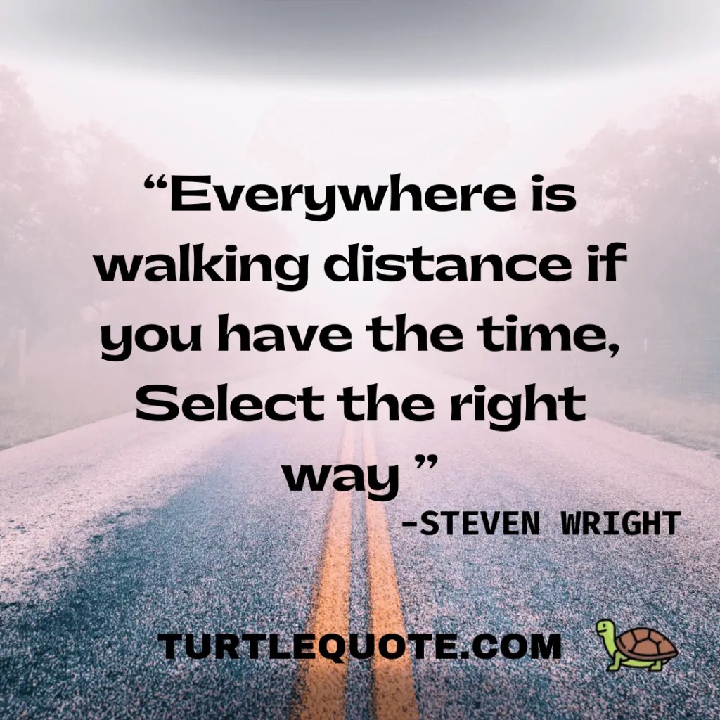 Everywhere is walking distance if you have the time.