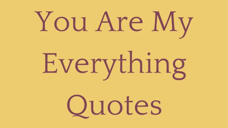 60 You Are My Everything Quotes: Quotes About Love