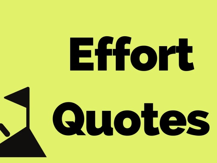 45 Effort Quotes to Inspire Hard Work & Determination